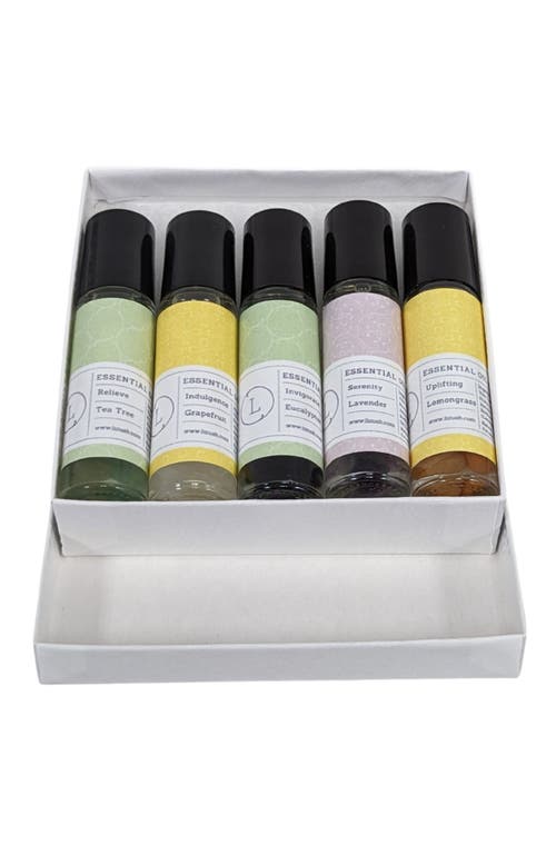 Lizush Essential Oils Roll-on With Crystals Set In Multi