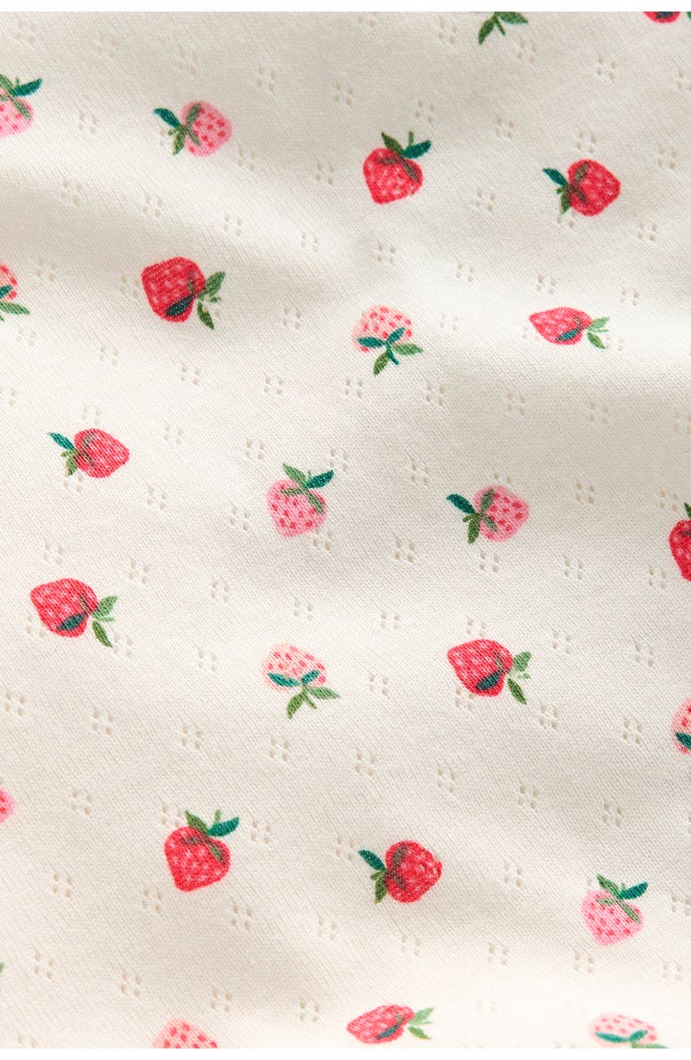 Mini Boden Kids' Pointelle Cotton T-Shirt, Alternate, color, Ivory Strawberry