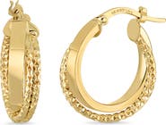 Bony Levy 14K Gold Diamond Cut Triple Hoop Earrings (Online Trunk Show)