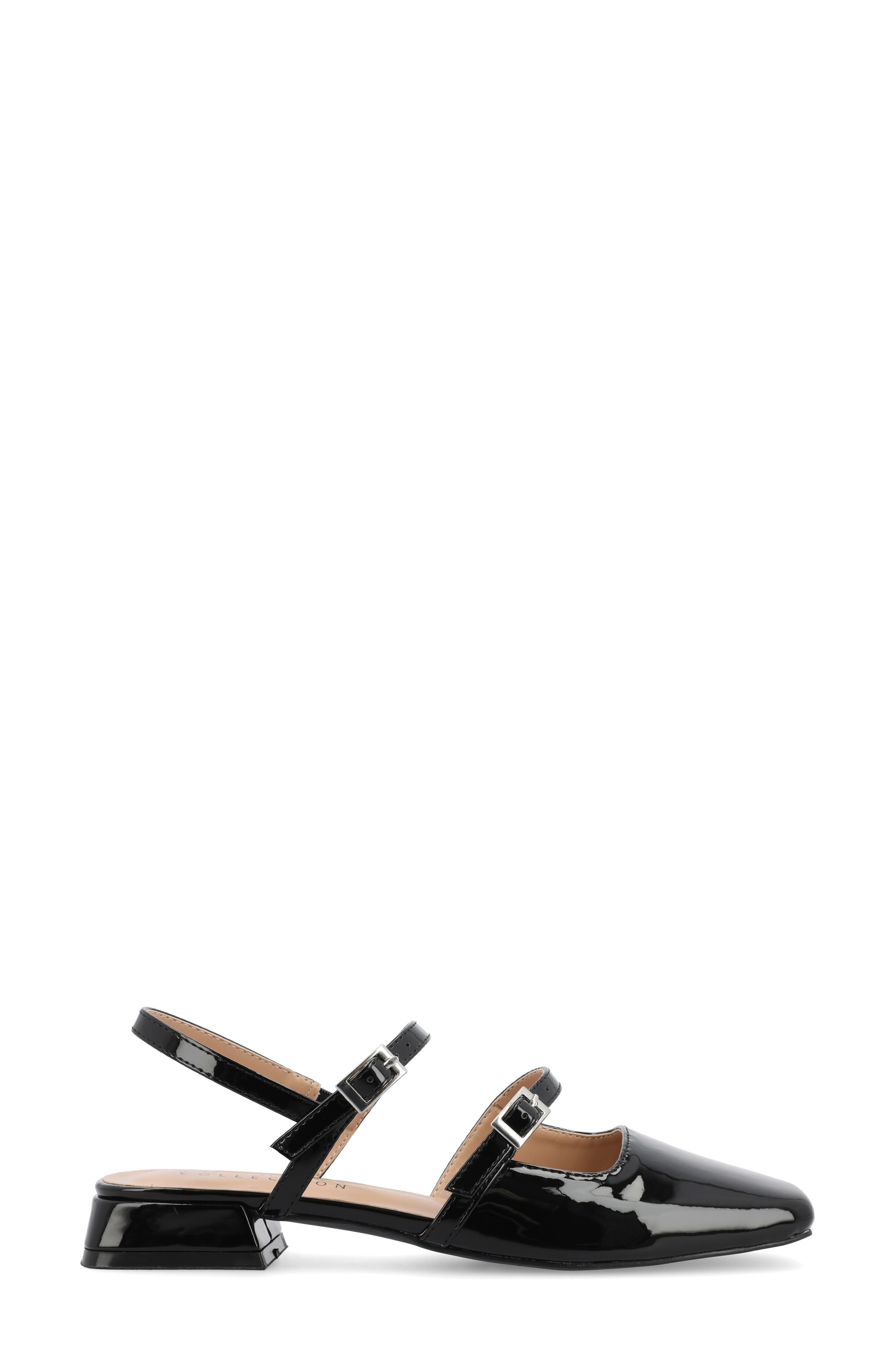 Journee Collection Gretchenn Slingback Mary Jane Pump, Alternate, color, Black