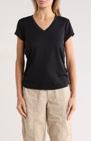 DKNY Ruched Tech T-Shirt