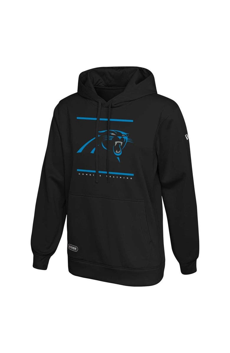 New Era Men's New Era Black Carolina Panthers Combine Authentic Split Defense Pullover Hoodie, Main, color,