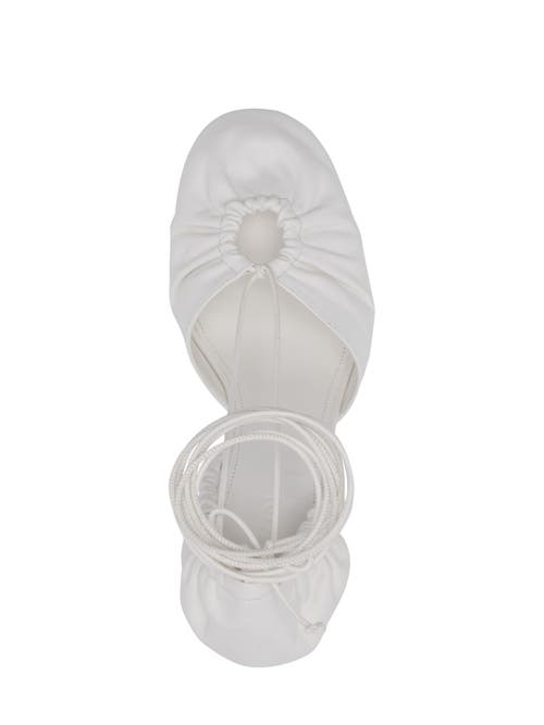 Lanvin Mesure Lace-up Leather Pumps In White
