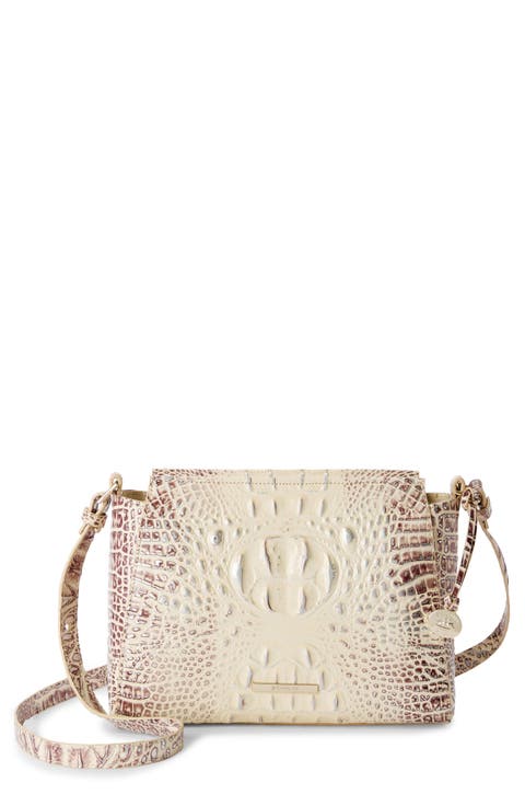 Hillary Croc Embossed Leather Crossbody Bag