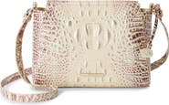 Brahmin Hillary Croc Embossed Leather Crossbody Bag