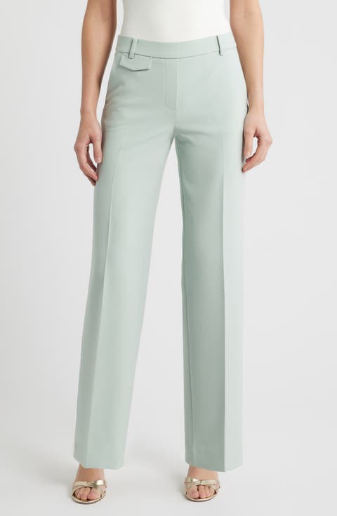 High Waist Wide Leg Pull-On Pants