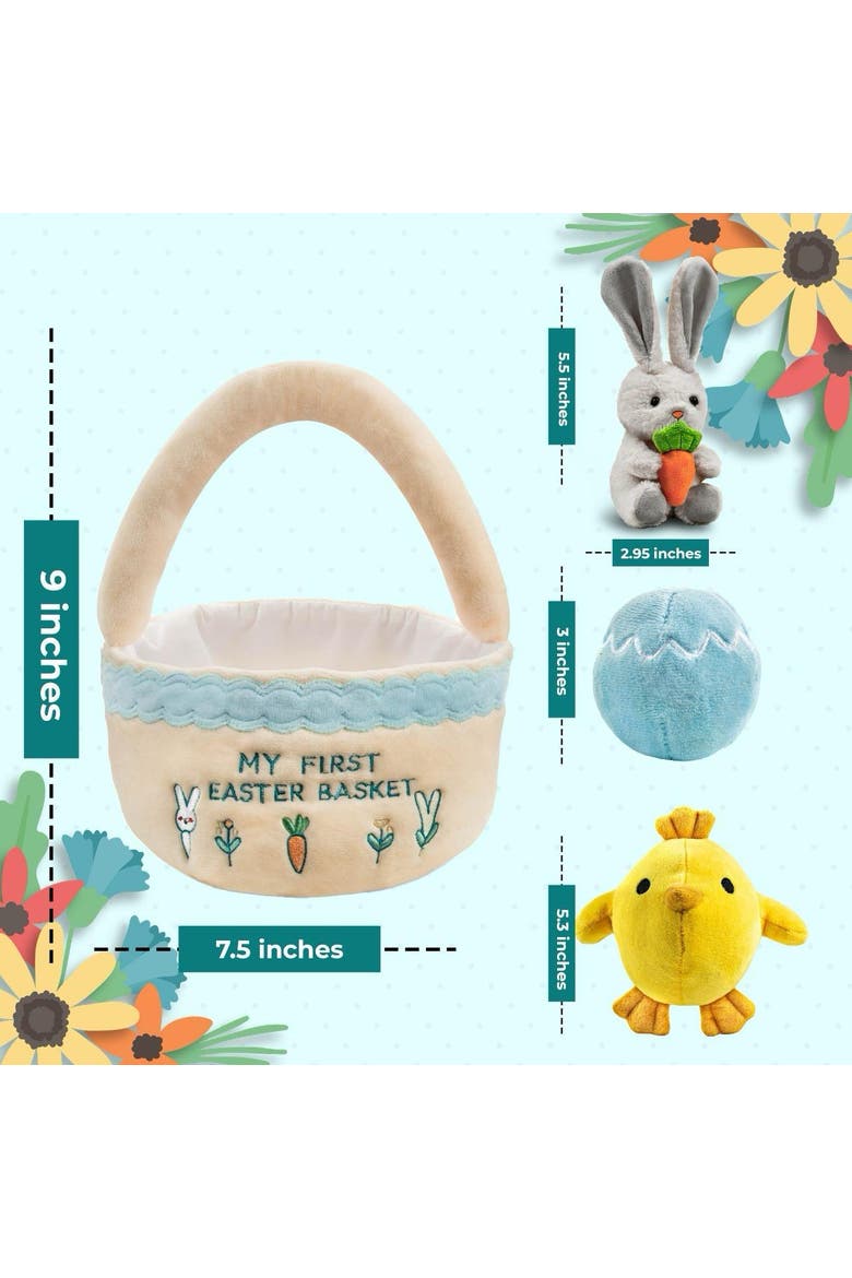 Easter Plush Baby Playset with Basket and Bunny, Alternate, color, Multicolor