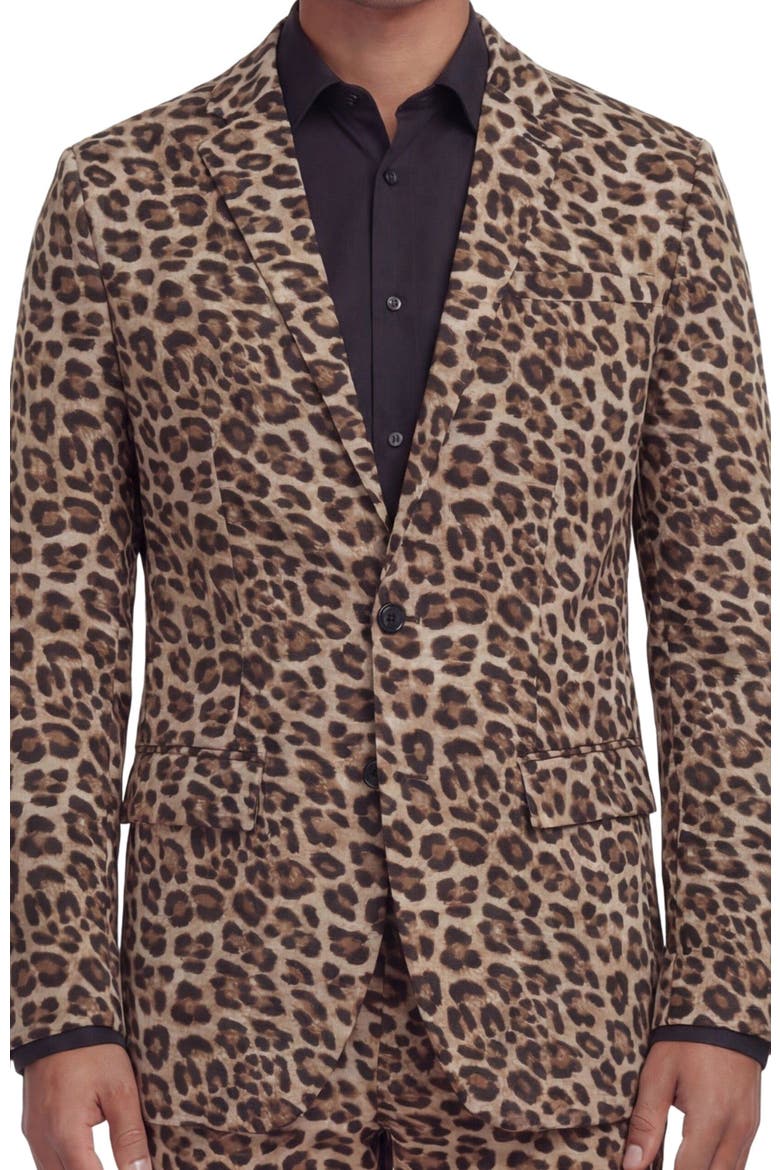 Leopard Mens Tailored Blazer, Alternate, color, LEOPARD BROWN