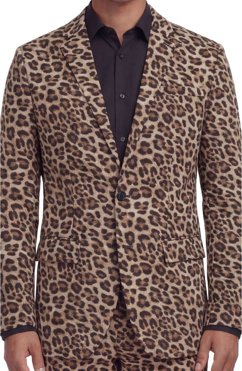 Lords of Harlech Leopard Mens Tailored Blazer, Alternate, color, Leopard Brown