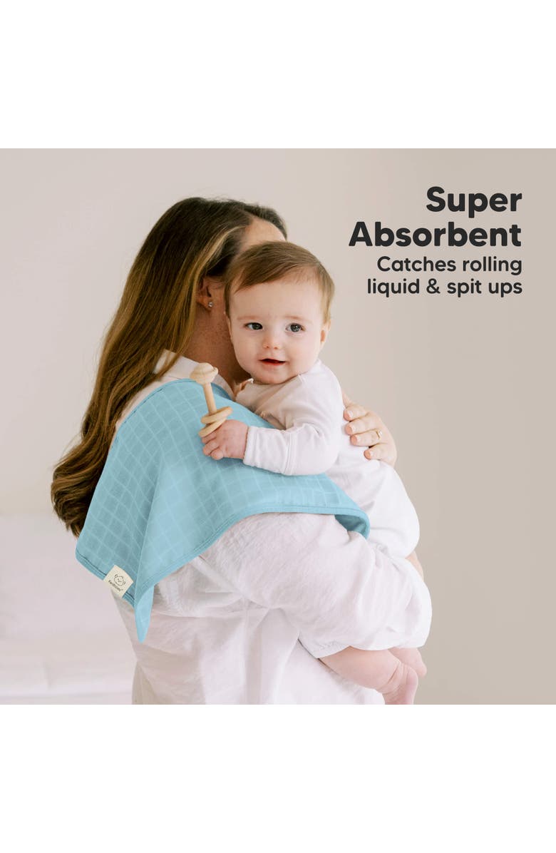 KeaBabies 5-Pack Lumi Muslin Burp Cloths, Alternate, color, Nimbus