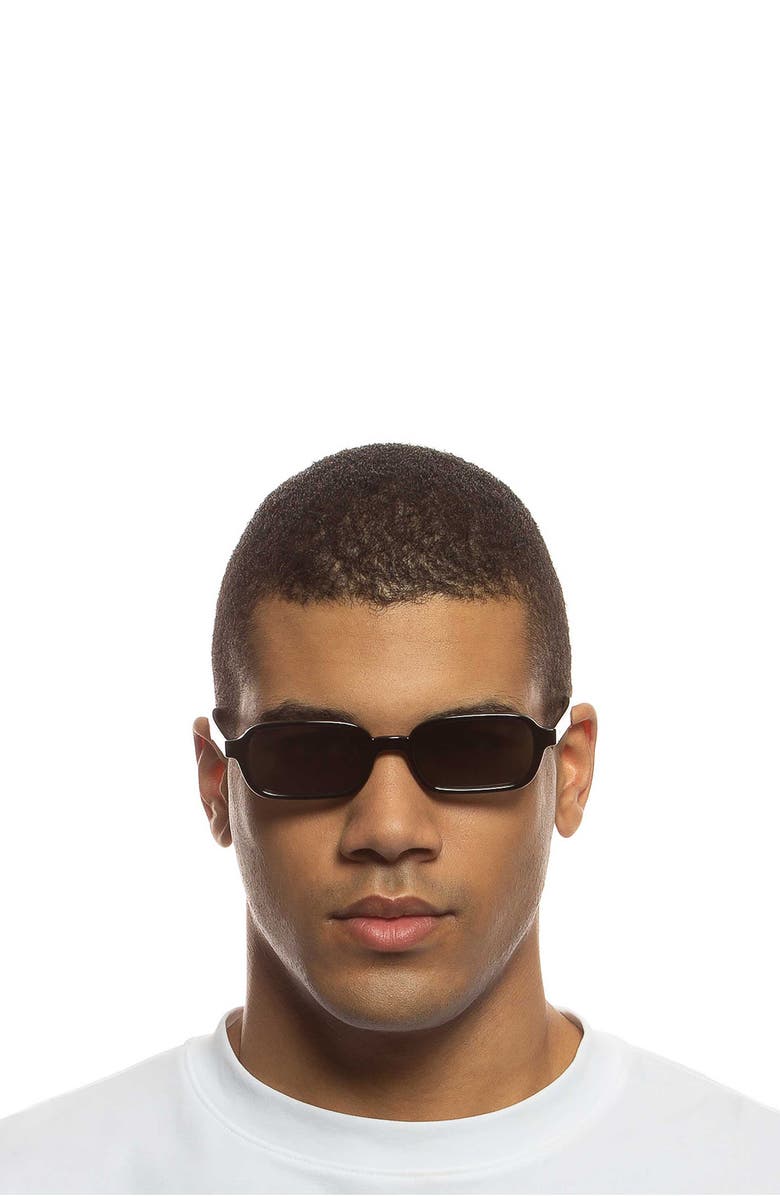 Le Specs Pilferer 53mm Rectangular Sunglasses, Alternate, color, Black / Khaki Mono