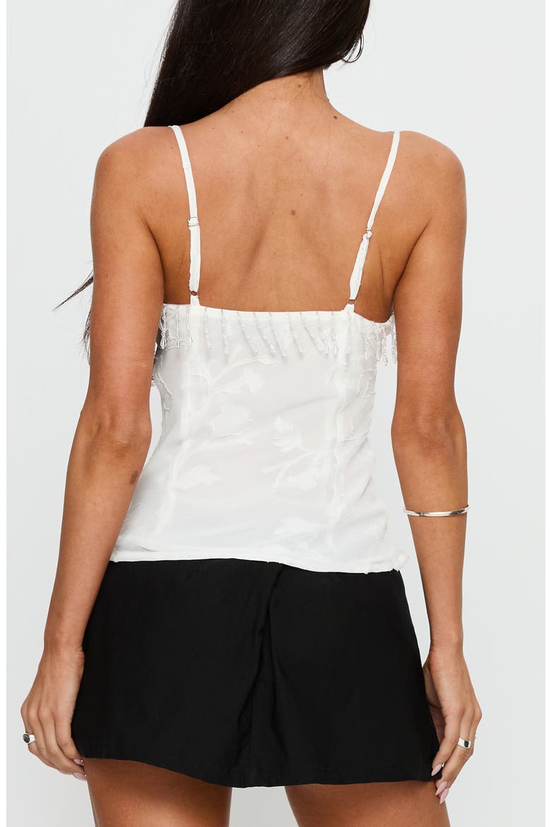 Roselea Beaded Cami Top, Alternate, color, WHITE