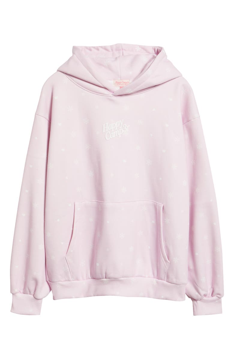 HAPPY CAMP3R Snow Angel Graphic Hoodie, Alternate, color, Light Pink
