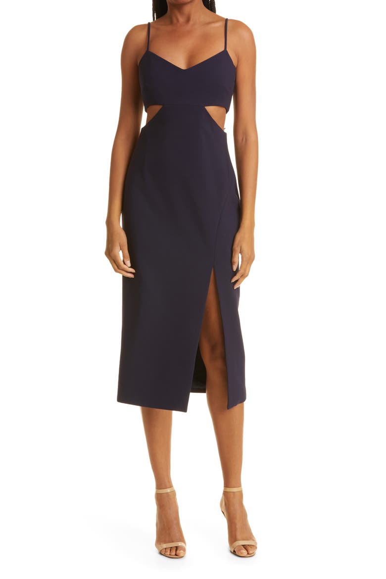 Kimmie Cutout Dress, Main, color, NAVY