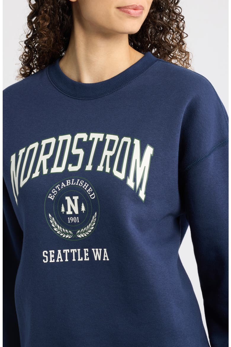 125th Graphic Fleece Sweatshirt, Alternate, color, NAVY IRIS