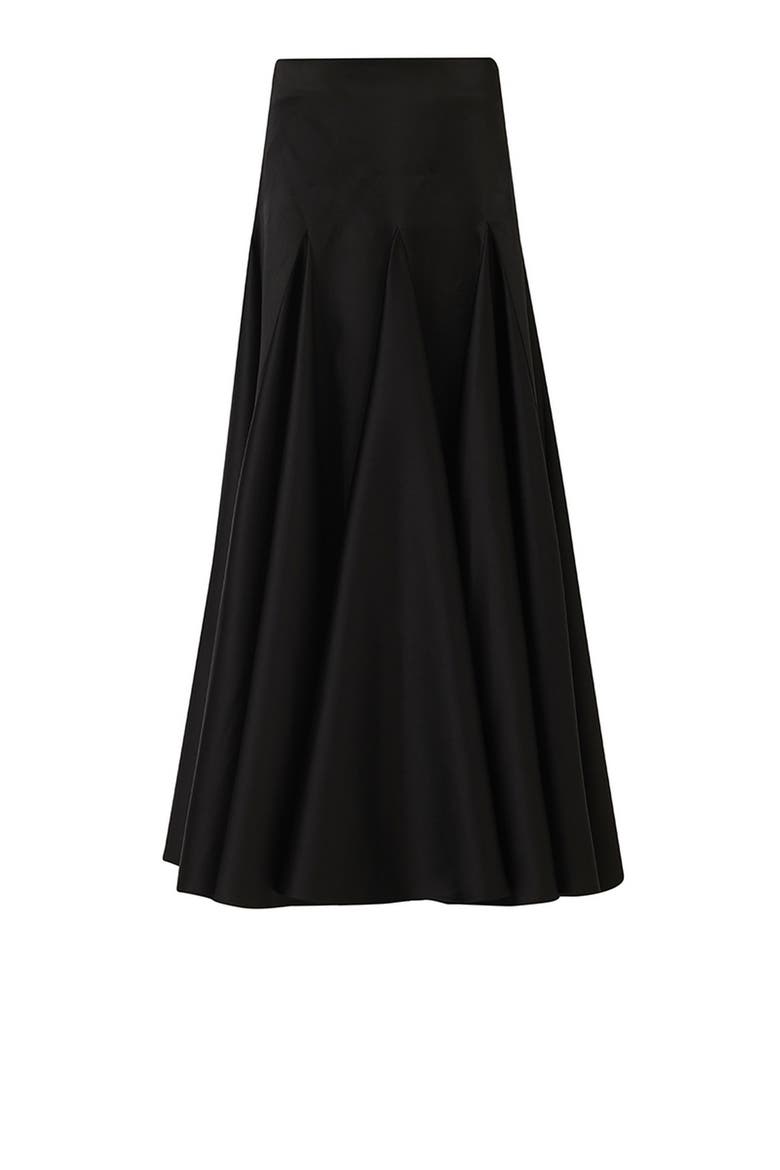 Flared Godet Skirt, Main, color, Black