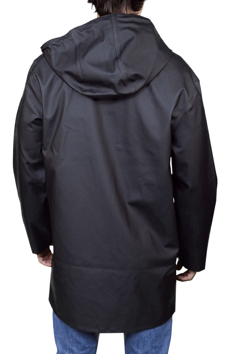 Dry Gear Waterproof Heavyweight Rubberized Hooded Raincoat, Alternate, color, Black