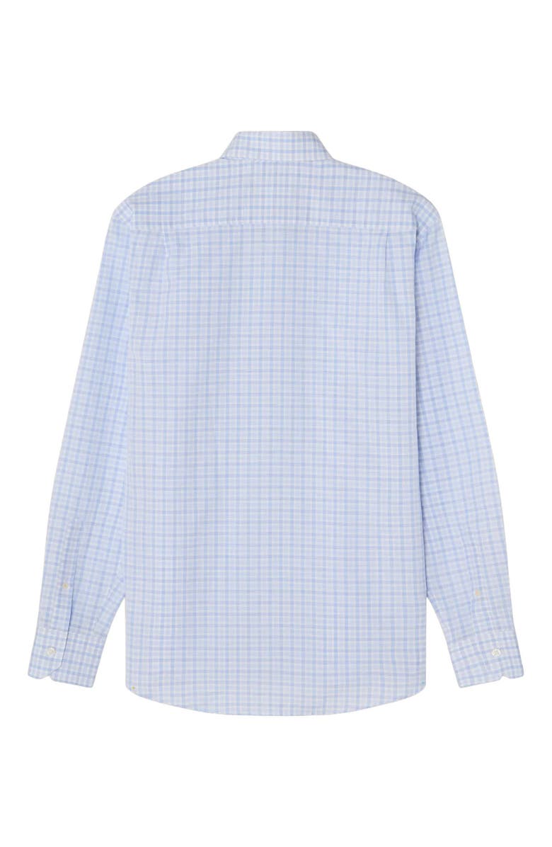 Robert Talbott Reynolds Check Cotton/Linen Shirt in Classic Fit, Alternate, color, Blue/Light Blue