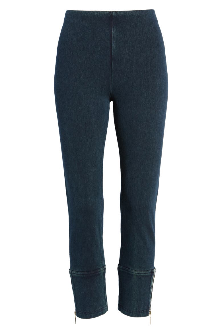 Lyssé High Waist Crop Denim Leggings, Alternate, color, INDIGO