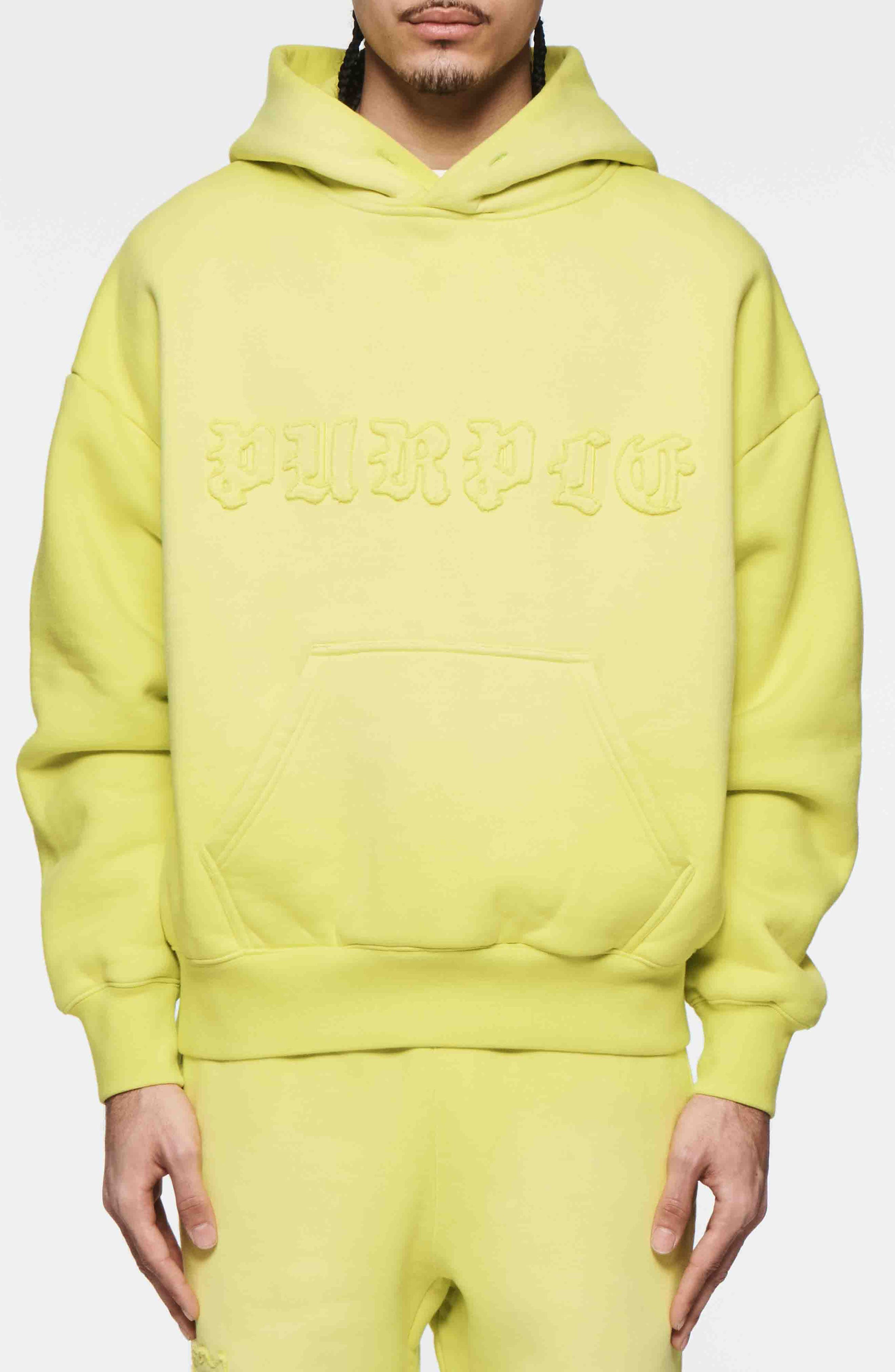 PURPLE BRAND Cotton Fleece Graphic Hoodie