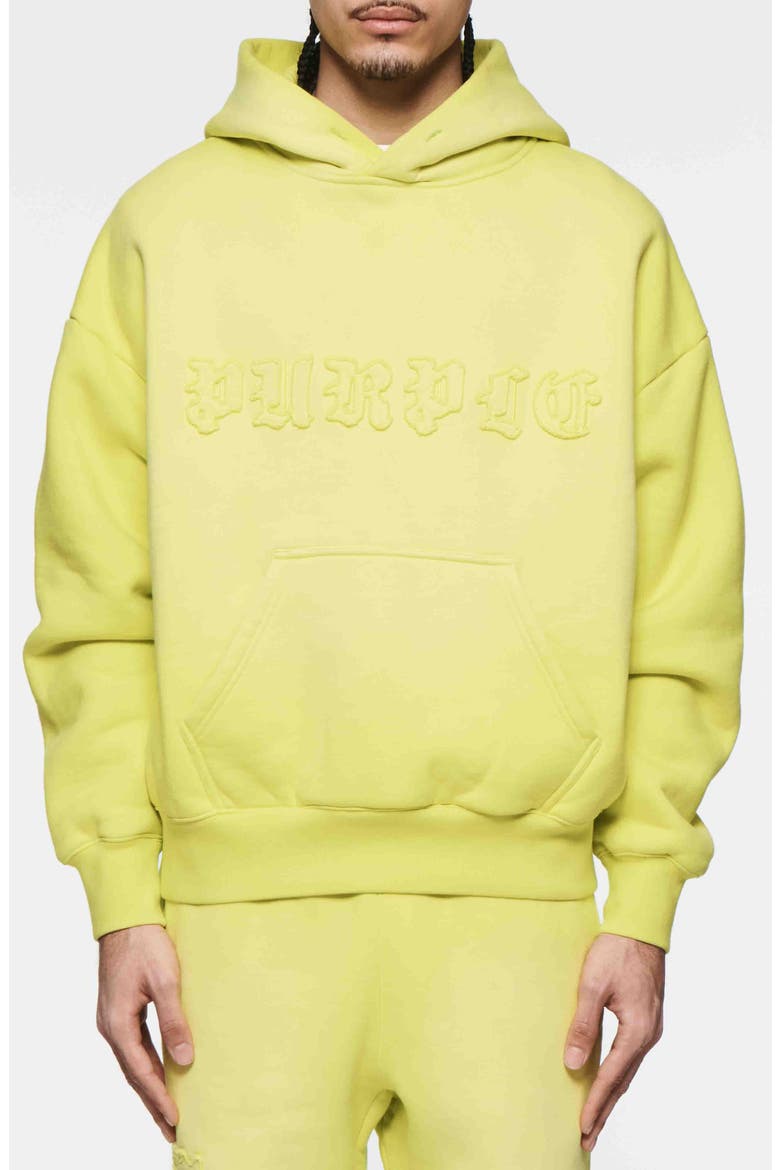 Cotton Fleece Graphic Hoodie, Main, color, GREEN