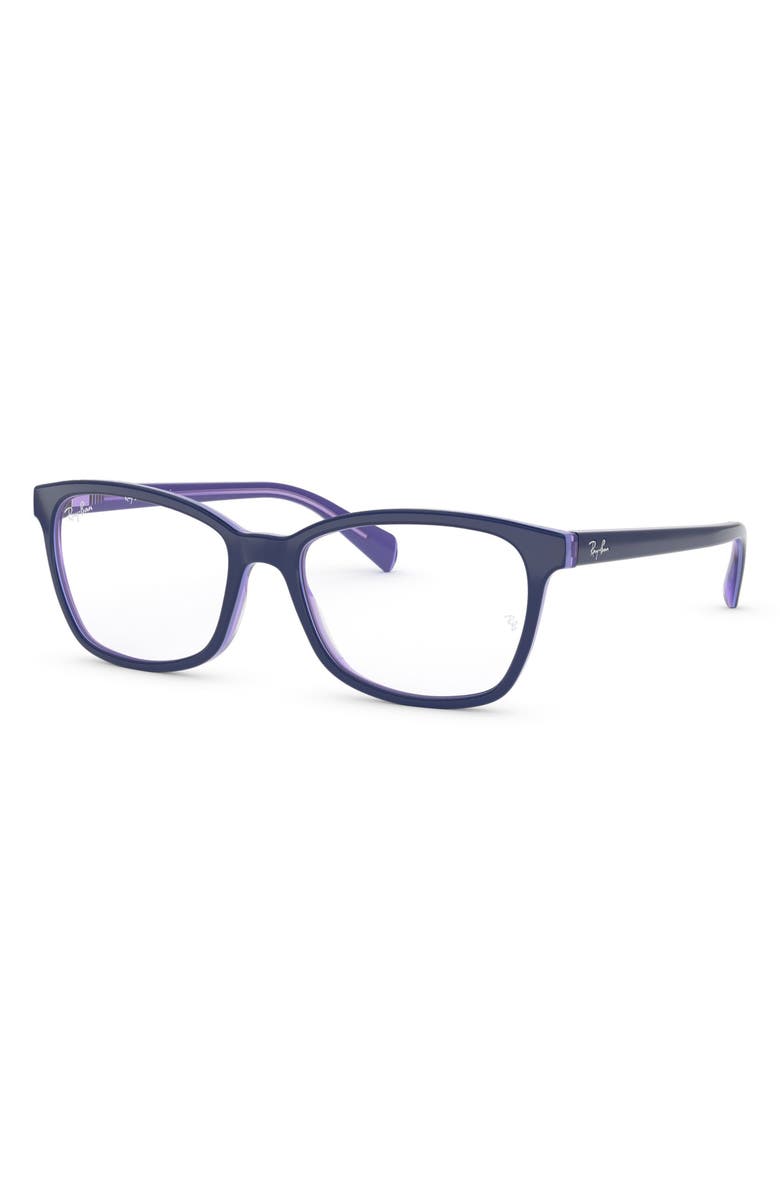 Ray-Ban 54mm Square Optical Glasses, Alternate, color, Blue