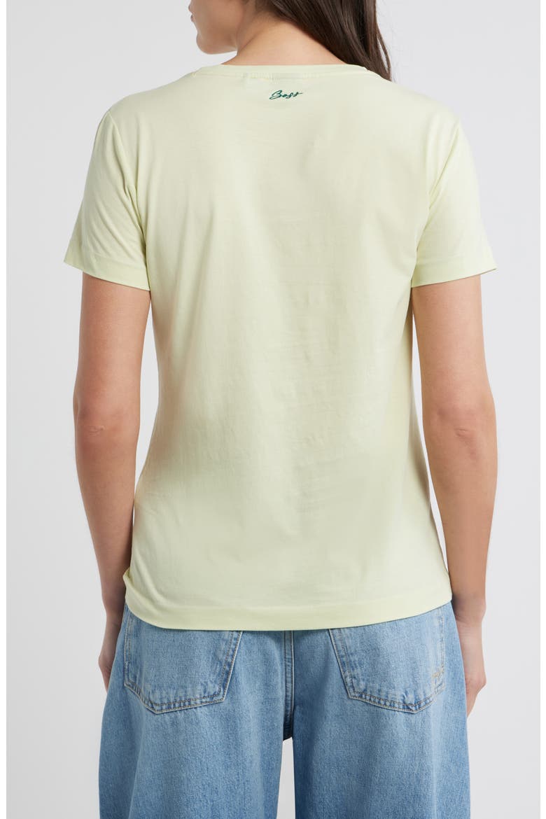 Elove Embroidered Short Sleeve Cotton T-Shirt, Alternate, color, CUCUMBER