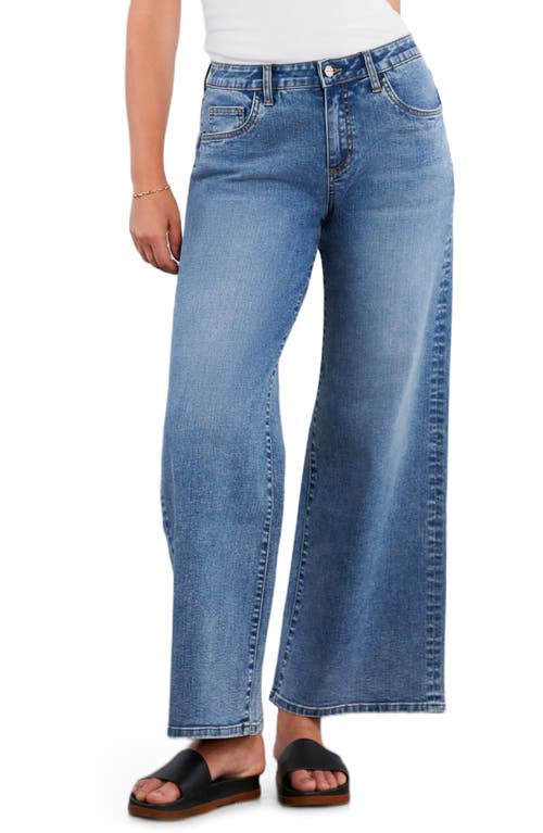 Hint Of Blu Relaxed Wide Leg Jeans In Blue