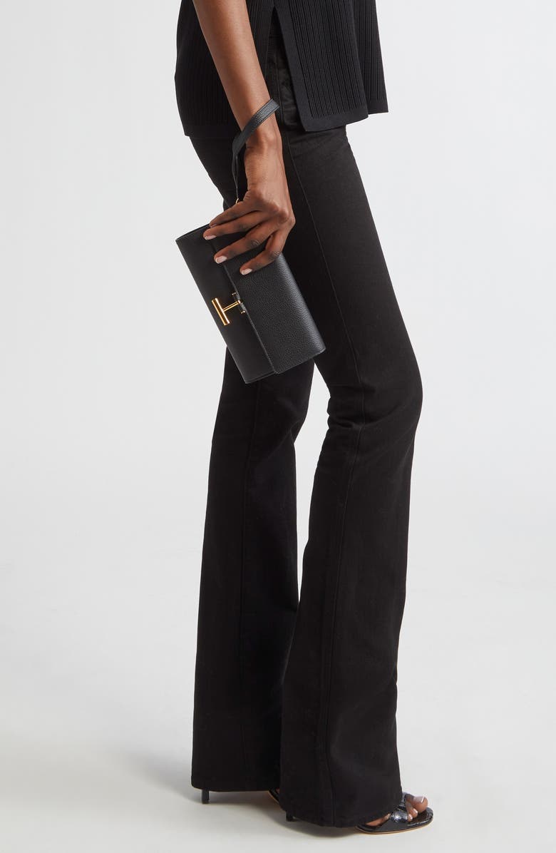 TOM FORD Tara Leather Wristlet, Alternate, color,