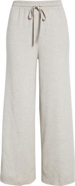 ATM Anthony Thomas Melillo Cotton & Cashmere Rib Wide Leg Pants