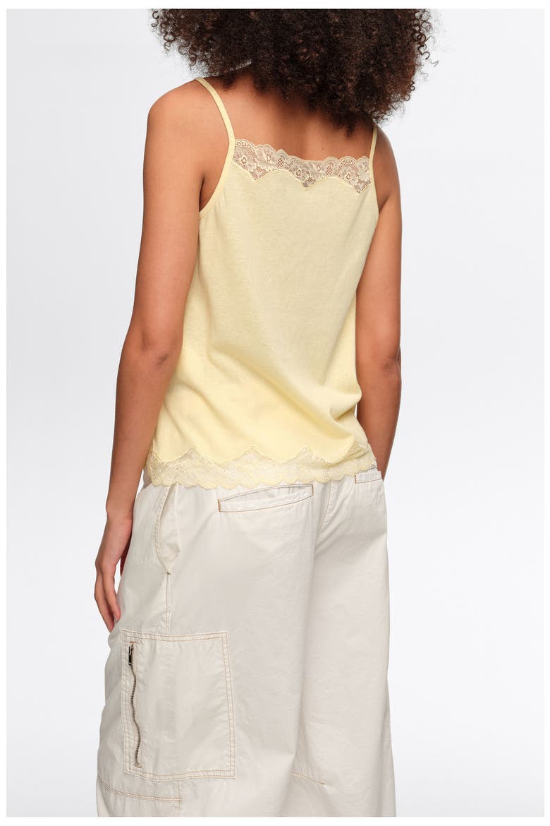 Lace Strappy Top, Alternate, color, LIGHT YELLOW