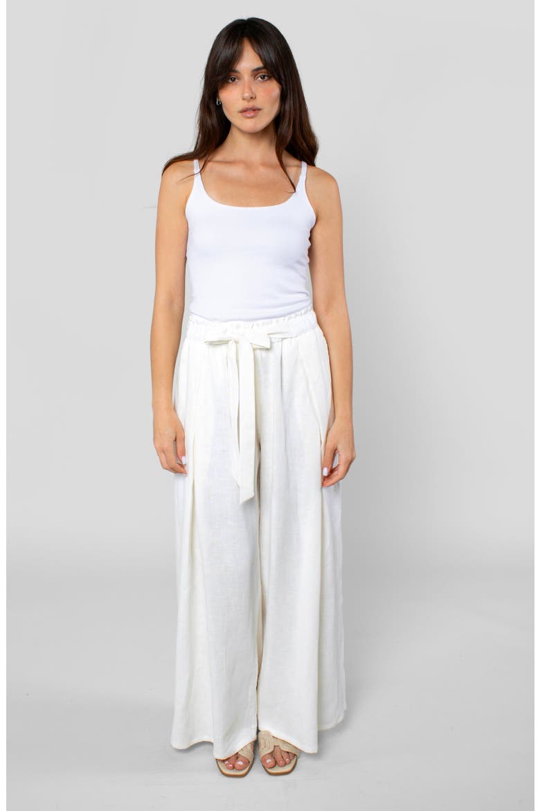 Linen Cabana Pant, Alternate, color, White