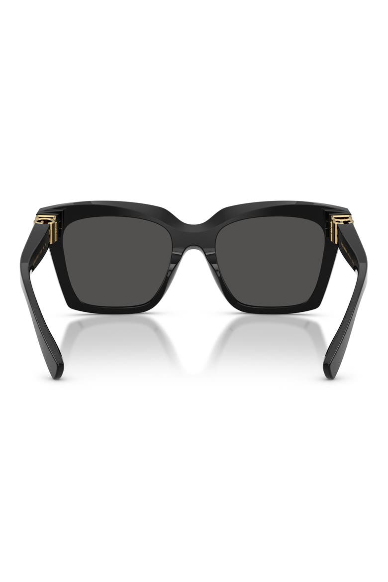 55mm Square Sunglasses, Alternate, color, BLACK / DARK GREY