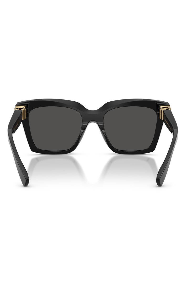 Dolce&Gabbana 55mm Square Sunglasses, Alternate, color, Black / Dark Grey