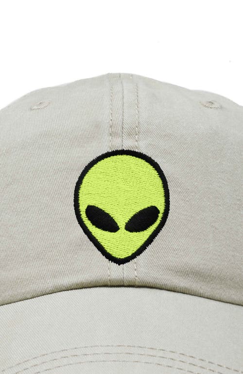 Dalix Alien Dad Cap In Washed Stone White