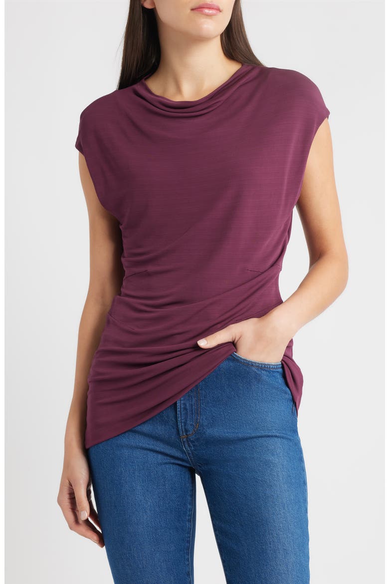 Elamma Cap Sleeve Top, Main, color, SOFT VERMILLION