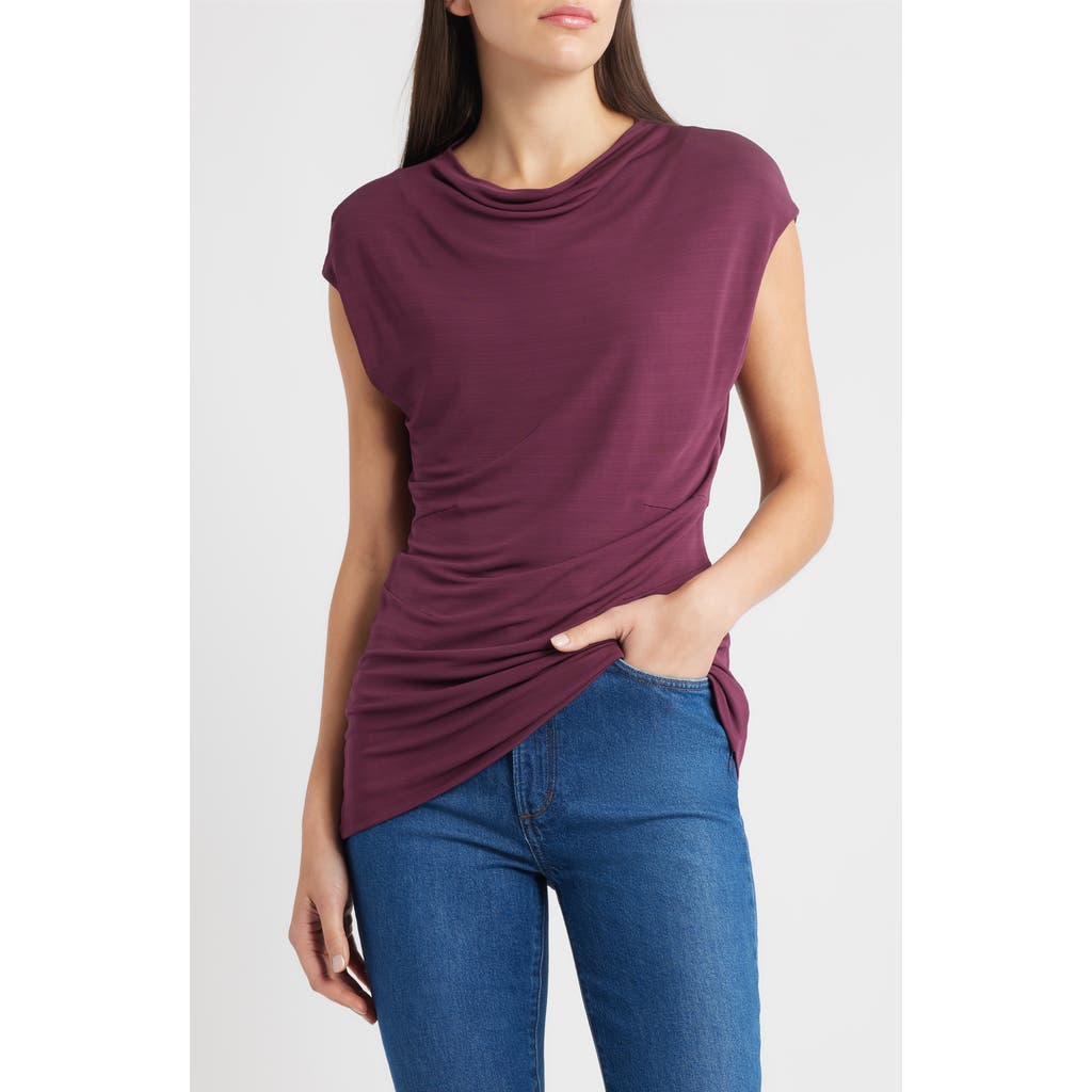 Hugo Boss Boss Elamma Cap Sleeve Top In Purple