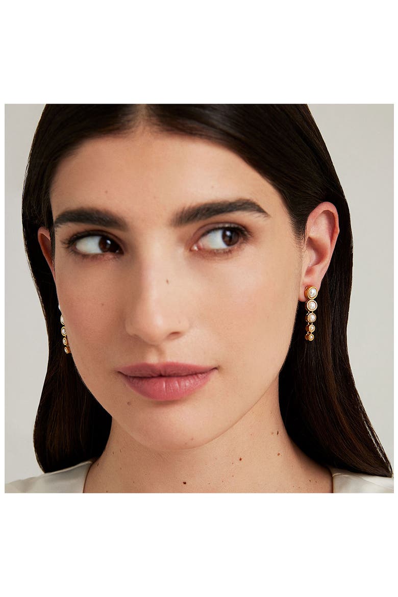 Signature Cultured Pearl Drop Earrings, Alternate, color, PEARL/ GOLD