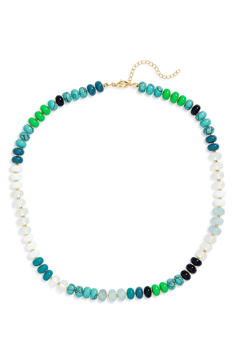 Leith Multicolor Beaded Necklace, Alternate, color, Blue Multi- Gold