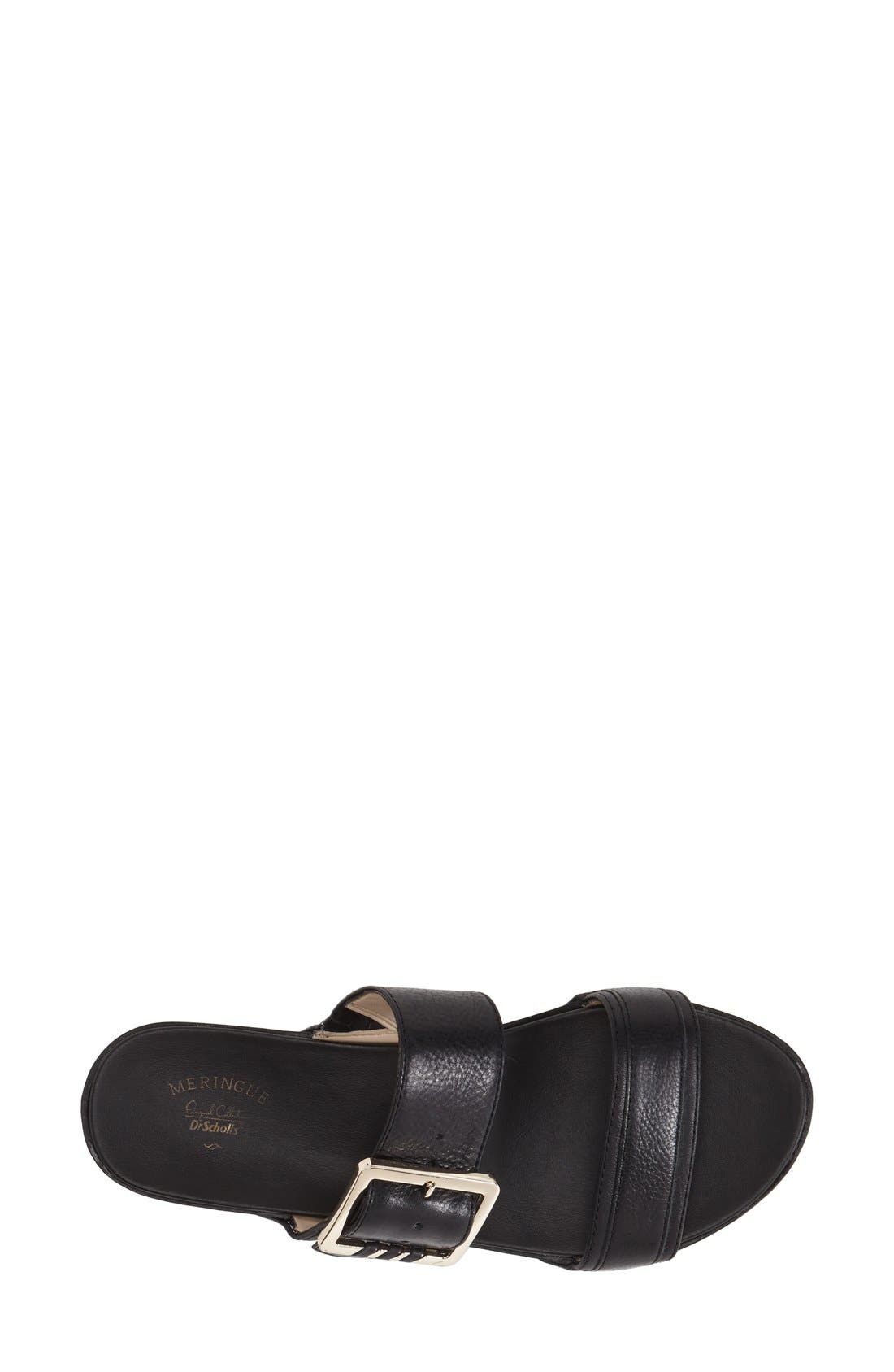 Original Collection 'Frill' Slide Sandal, Alternate, color, BLACK/ BLACK LEATHER