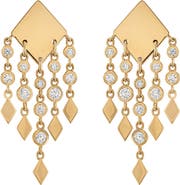 EDEN PRESLEY Shine Gold Diamond Fringe Earrings