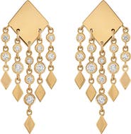 EDEN PRESLEY Shine Gold Diamond Fringe Earrings