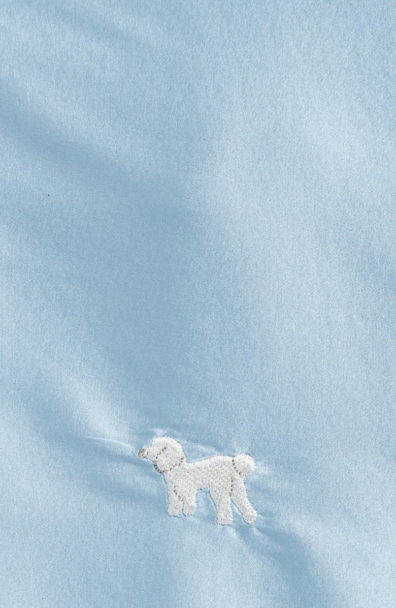 Lost Pattern Embroidered Satin Pillowcase & Sleep Mask Set, Alternate, color, Blue