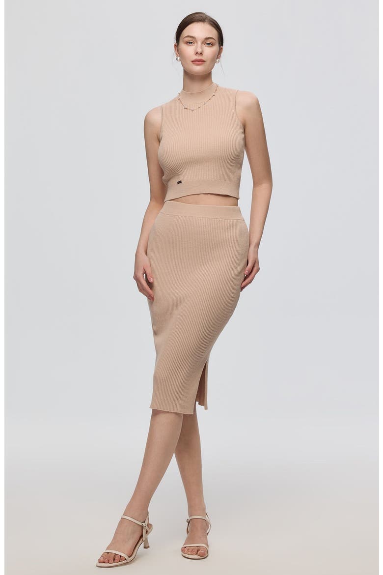 Sera Rib Knit Tank, Alternate, color, Tan