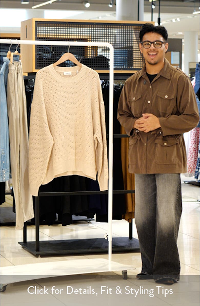 Open Stitch Cotton Sweater, sales video thumbnail