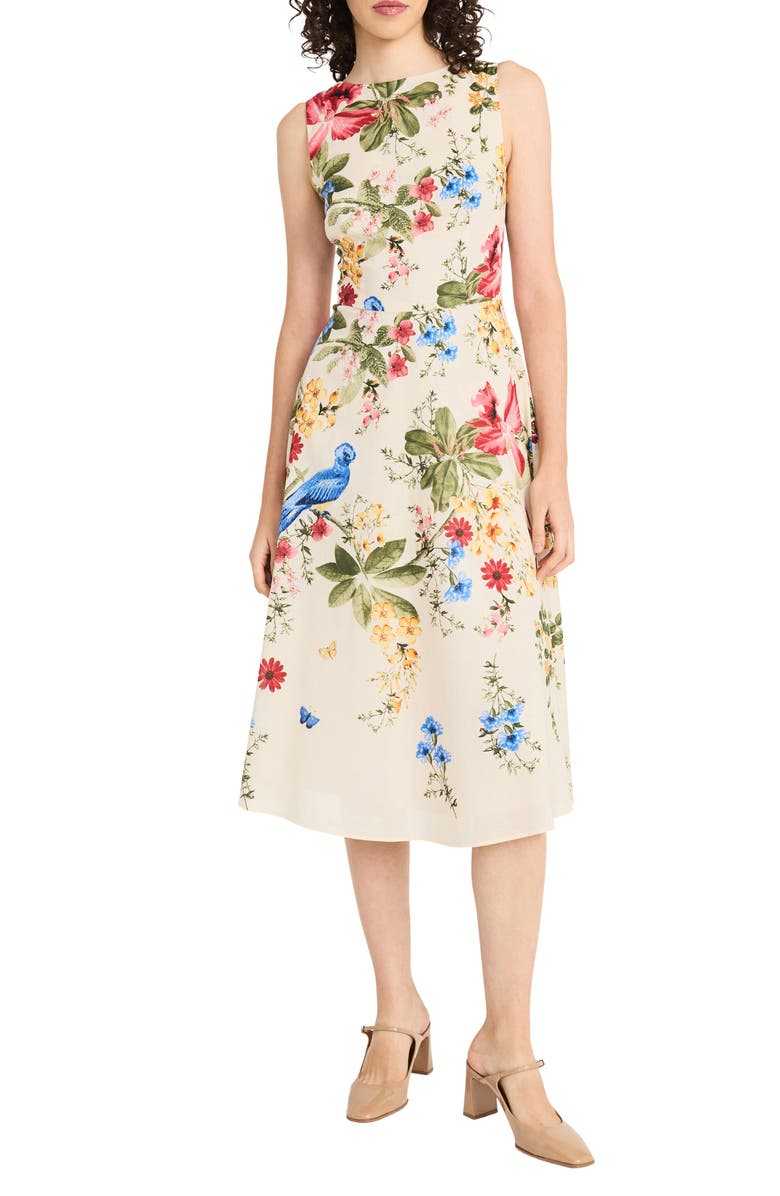 green emerald velvet dress Blue Floral Cap Sleeve Sheath Dress main image 0