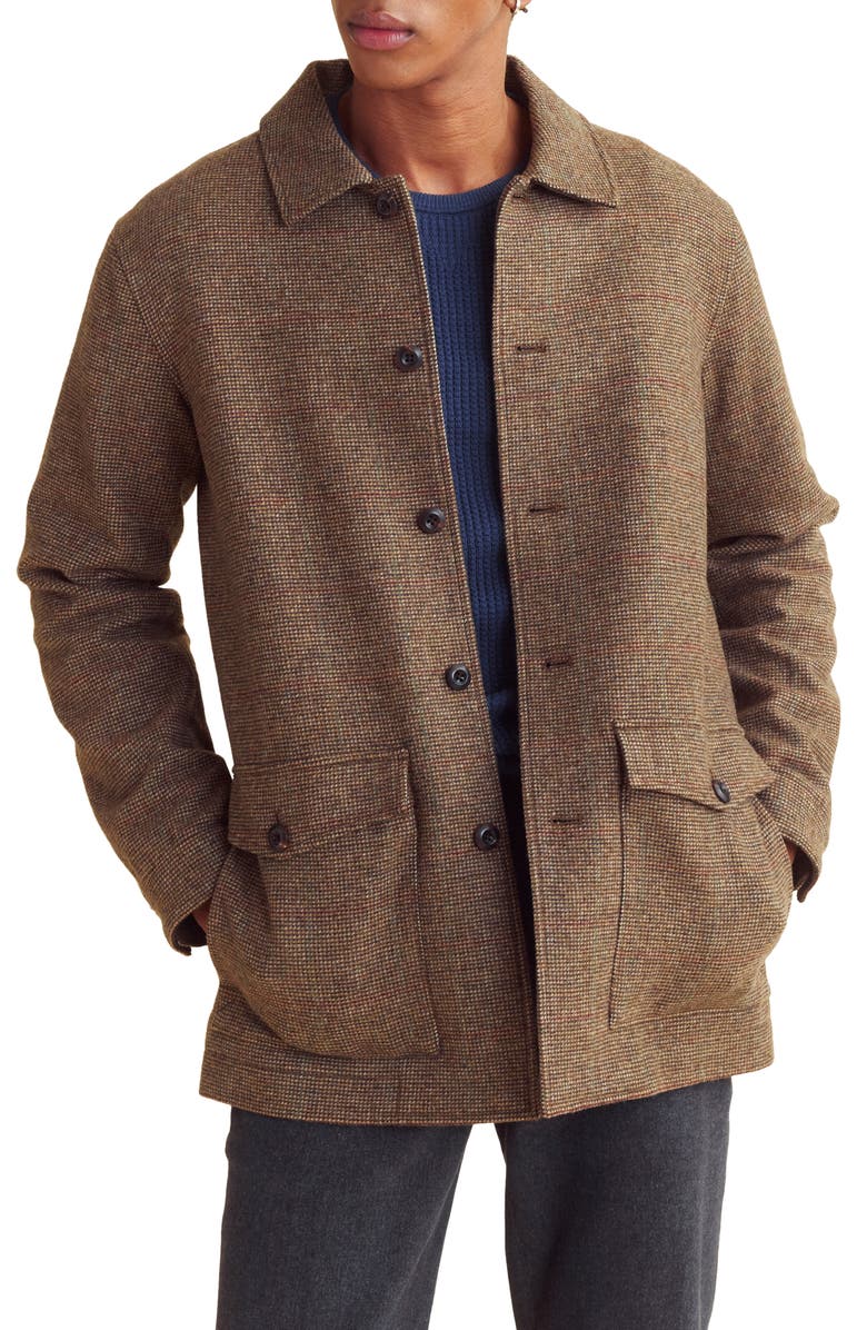 Billy Reid Bennet Wool & Nylon Overcoat, Main, color,