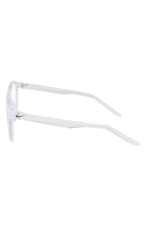 Nike Swerve 51mm Round Blue Light Blocking Reading Glasses In White