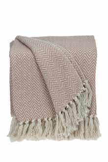 Parkland Collection Isla Transitional Pink 80" x 97" Woven Handloom Throw Blanket
