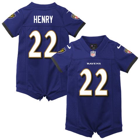 Newborn Nike Derrick Henry Purple Baltimore Ravens Romper Game Jersey